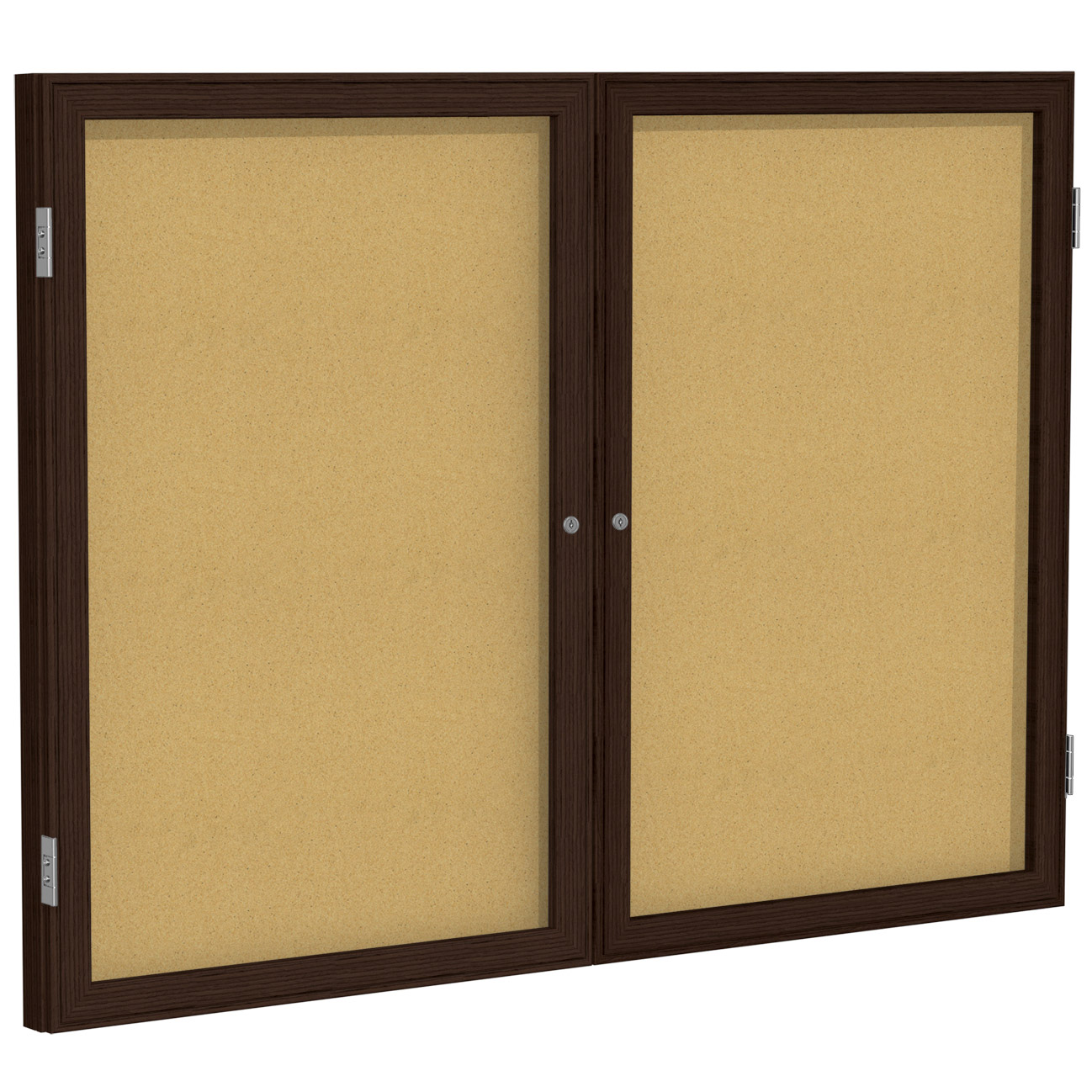 48 in. W x 36 in. H Enclosed Bulletin Board - Oak, 1 48 in. W x 36 in. H Enclosed Bulletin Board - Oak, 1